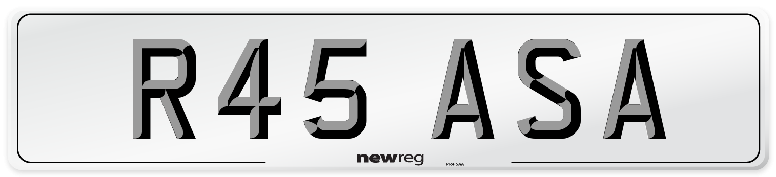 R45 ASA Number Plate from New Reg
